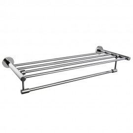 KES SUS 304 Bathroom Shelves Towel Rack with Folding/Swivel Towel Bar Bath Storage Hanging Organizer 22-Inch Contemporary Hotel Style Wall Mount, Polished/Brushed Finish, A2115S60/A2115S60-2